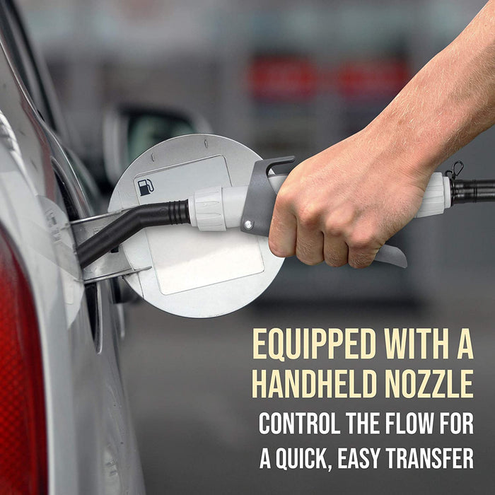 Deway Automatic Fuel Transfer Pump W/Nozzle Flow Control & Stop, AA Battery Powered, Fits All Cans