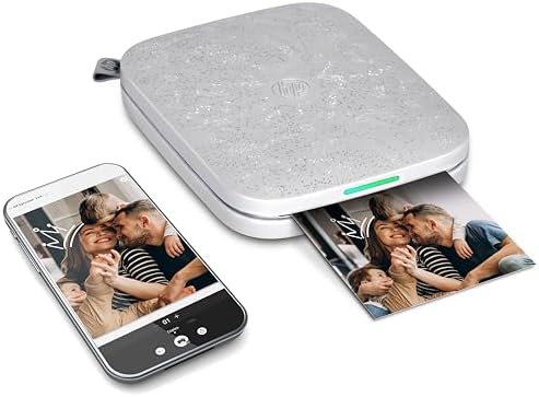 HP Sprocket 3x4 Instant Photo Printer – Prints 3.5x4.25” Photos from iOS & Android - White