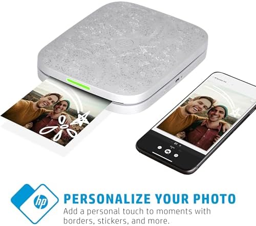 HP Sprocket 3x4 Instant Photo Printer – Prints 3.5x4.25” Photos from iOS & Android - White