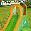 Sunny & Fun Single Ring Inflatable Water Slide Park with Climbing Wall & Deep Pool - Red/Blue