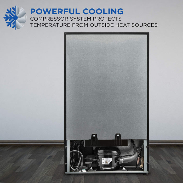 Ivation 101 Can Beverage Refrigerator, Freestanding Mini Fridge with Glass Door - Stainless Steel