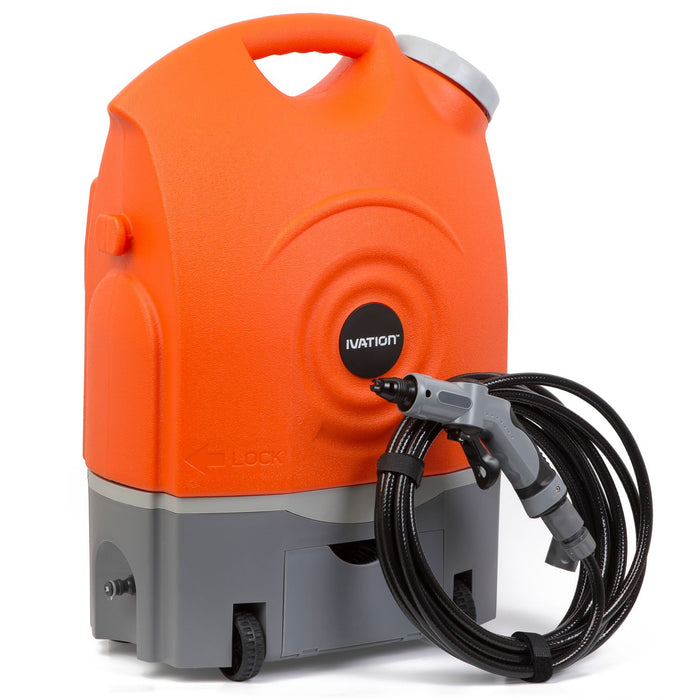 Ivation Multipurpose Portable Spray Washer - Rechargeable Portable Washer with 12V Plug & Wheels
