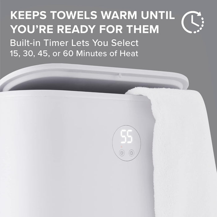 Towel Warmer, Large Bucket Style Heated Towel Warmer, Fits 40”x70” Towels
