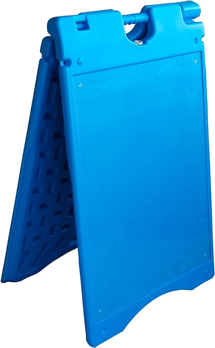A Frame Sandwich Board – 22 x 28” Display Sidewalk Sign with PVC Sign Protector - Blue