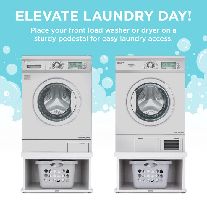 Ivation Wooden Laundry Pedestal for Washer & Dryer, 33.86" x 29.92" Universal Fit (2 Pack)