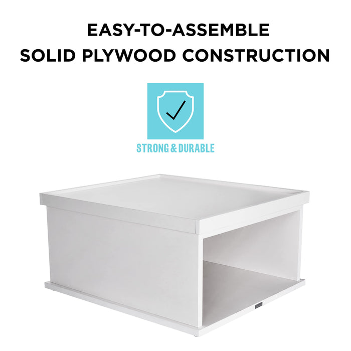 Ivation Wooden Laundry Pedestal for Washer & Dryer, 33.86" x 29.92" Universal Fit (2 Pack)