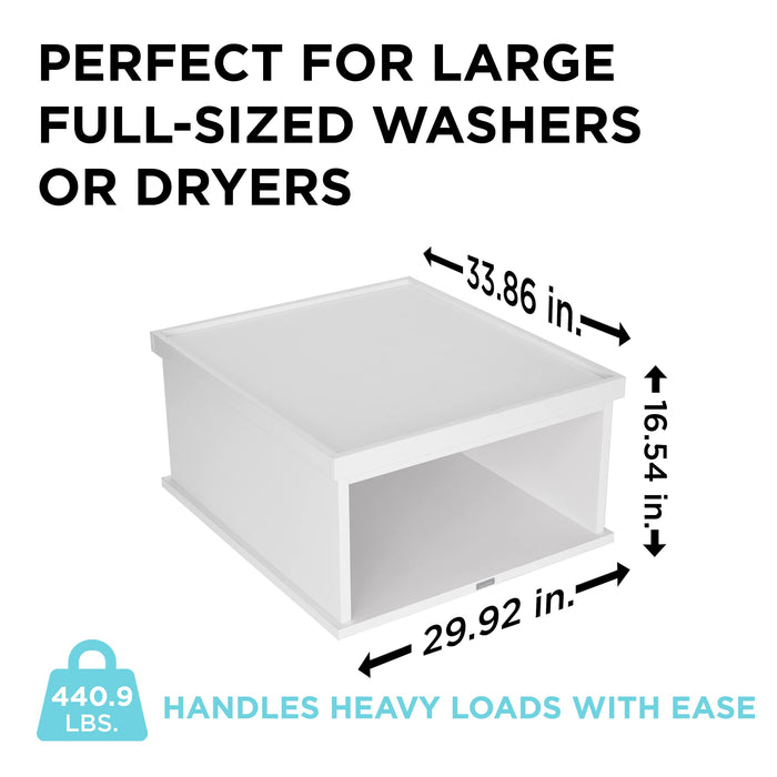 Ivation Wooden Laundry Pedestal for Washer & Dryer, 33.86" x 29.92" Universal Fit (2 Pack)