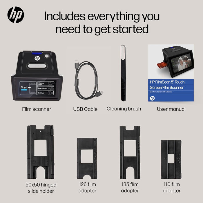 HP HPFS500: FilmScan 5" Touch Screen Film Scanner