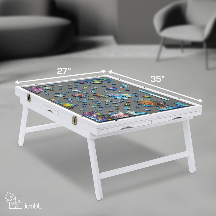 1500-Piece Puzzle Board - 27 x 35" Tilting Puzzle Table with Felt Surface & 6 Drawers