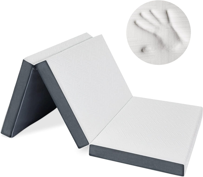 Heyward Premium 4” Trifold Mattress, Portable Memory Foam Folding Mattress