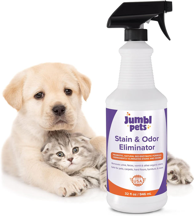 32oz Pet Stain & Odor Eliminator - Unscented Enzyme Cleaner Spray for Urine & Feces