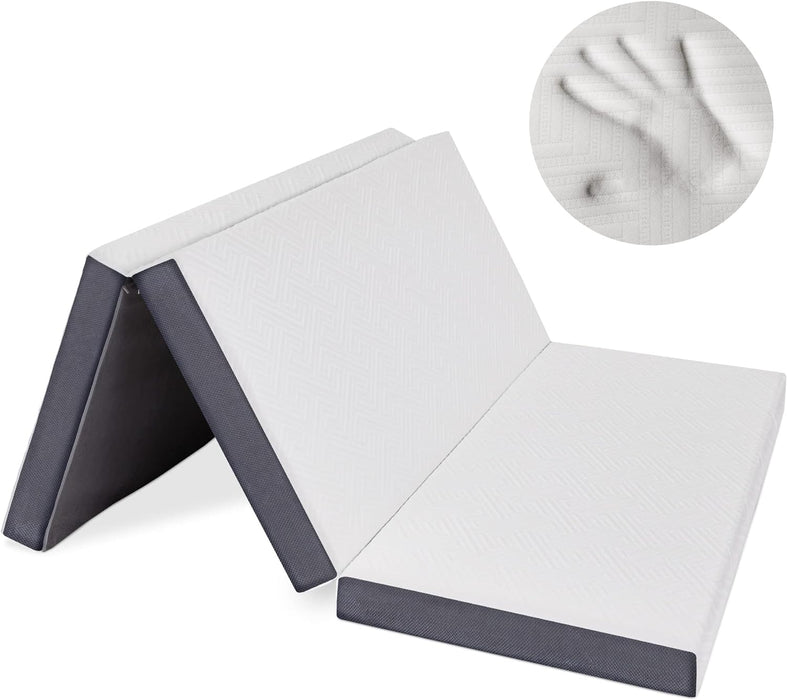 Heyward Premium 4” Trifold Mattress, Portable Memory Foam Folding Mattress