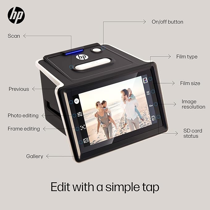 HP HPFS500: FilmScan 5" Touch Screen Film Scanner