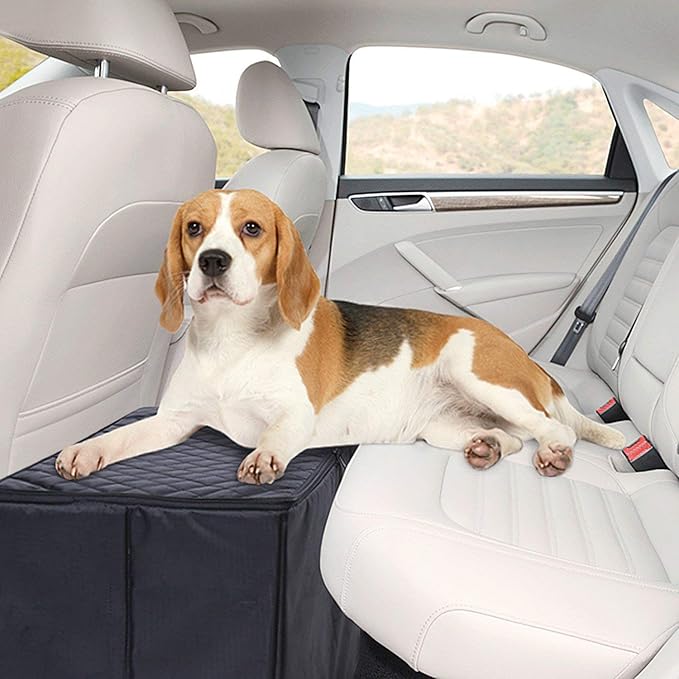 SkyMall Dog Car Seat Extender - Safer More Comfortable Back Seat Platform with Storage