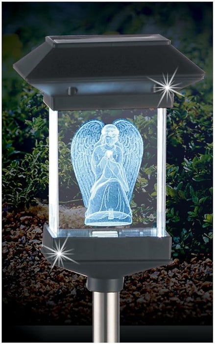 Jumbl Crystal Light 14" Solar LED Memorial 3D Guardian Angel