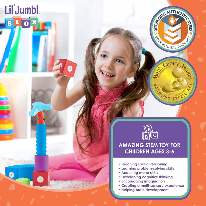 Magnetic Building Blocks Play Set, Durable & Waterproof Toddler Toys 3-6