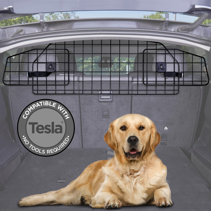 Dog Car Barrier Compatible with Tesla Model Y, Adjustable Large Pet Barrier