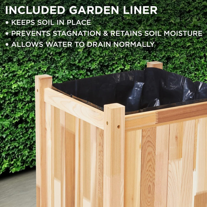 Jumbl Raised Garden Bed, Durable Canadian Cedar Wood Elevated Garden Bed