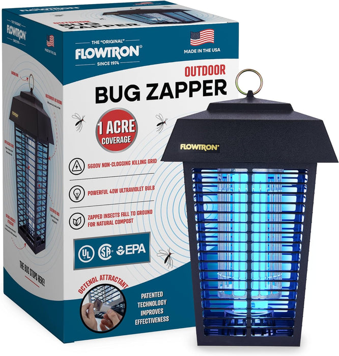Bug Zapper, Mosquito Zapper with 1 Acre of Coverage, 40W Bulb & 5600V Killing Grid