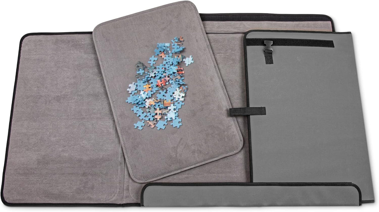 1000-Piece Puzzle Caddy, Portable Puzzle Board & Travel Case with 2 Trays & Handle