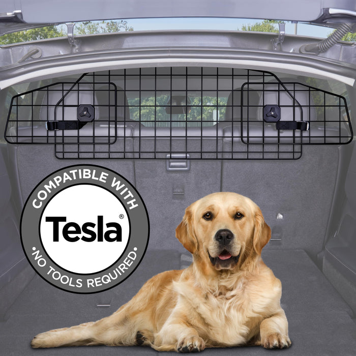 Dog Car Barrier Compatible with Tesla Model Y, Adjustable Large Pet Barrier