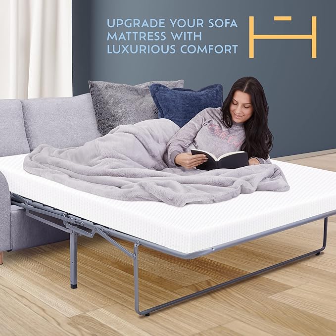 Heyward Sofa Bed Mattress Replacement for Queen Size Sleeper Sofa Mattress with Non-Slip Base