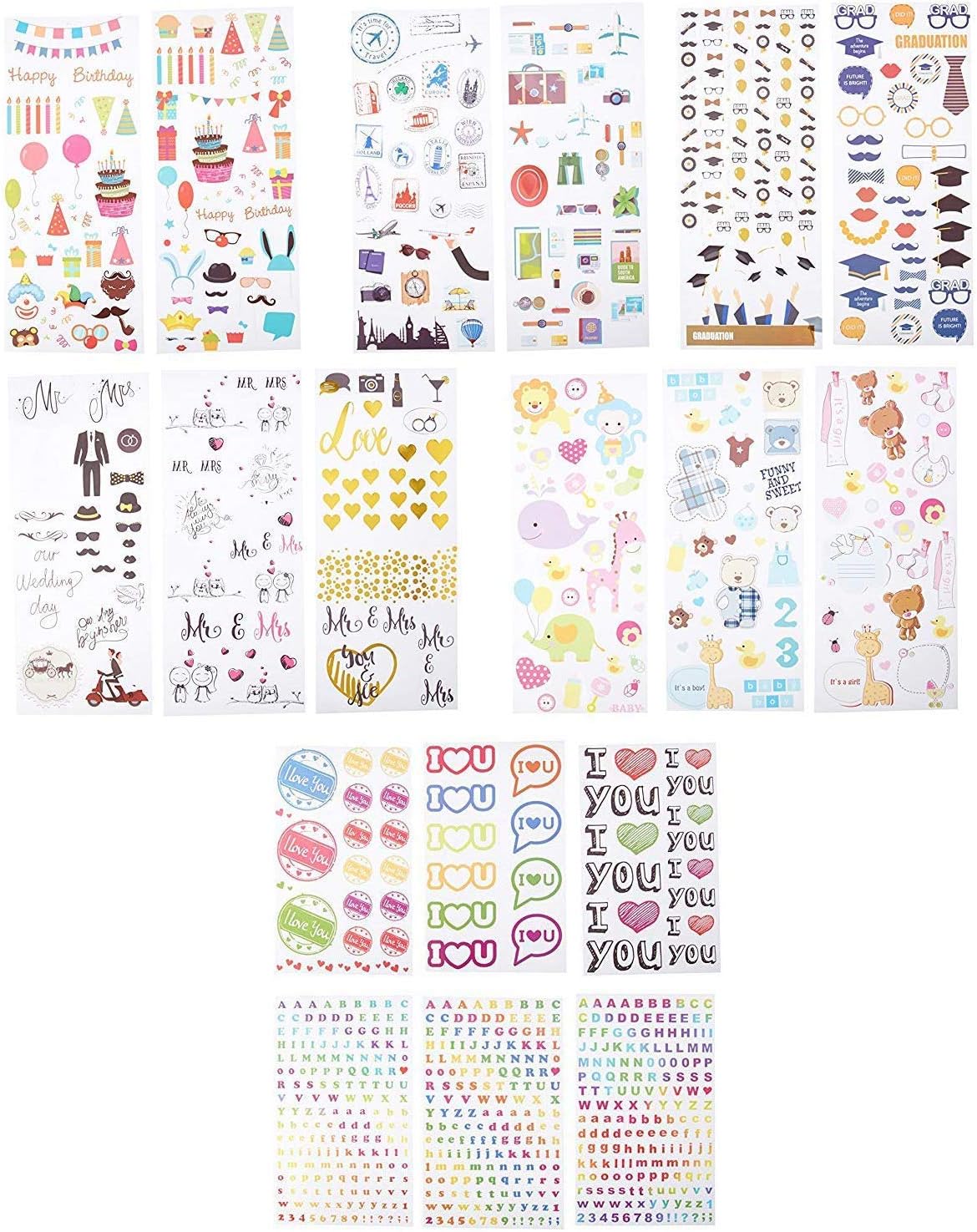 Colorful Decorative Sticker Set for Instant Photos, Compatible with Ko ...