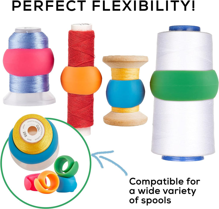 Thread Spool Huggers, 100-Piece Thread Savers for Embroidery, Fits Standard Size Cones