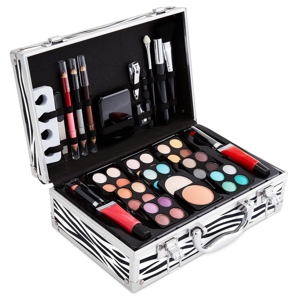 MAQuillAGE セット 79-Piece Makeup Kit Set – White Zebra Case with Carrying Handle
