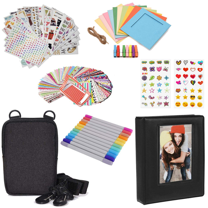 Deluxe Accessory Kit for Instant Printing w/Photo Album, Case, Stickers, Markers