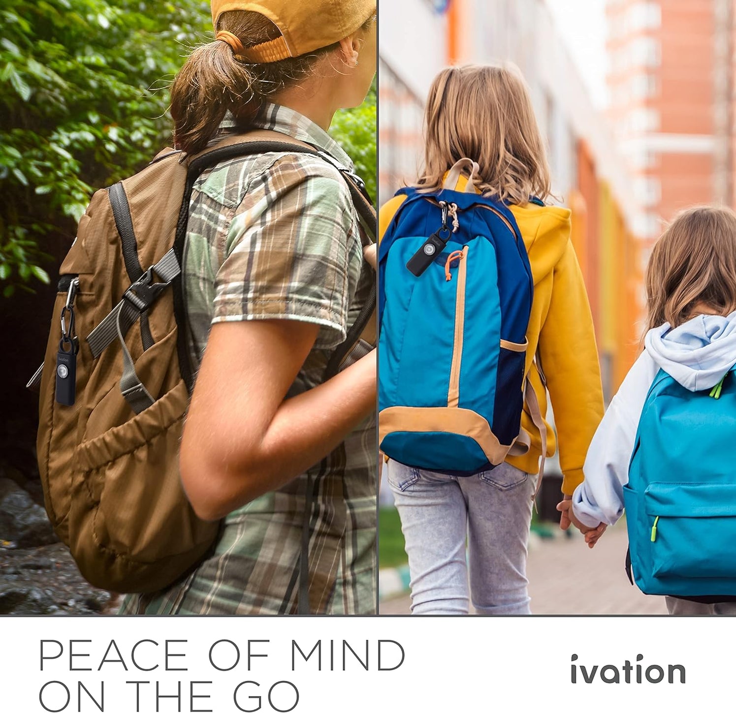 Ivation Personal SOS Keychain Alarm, Rechargeable Personal Alarm with ...