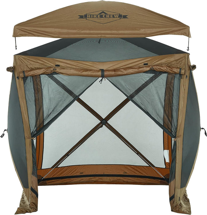6.5’x6.5’ Screened Gazebo Tent, 4-Sided Outdoor Tent Canopy, UV Resistant SPF 50+