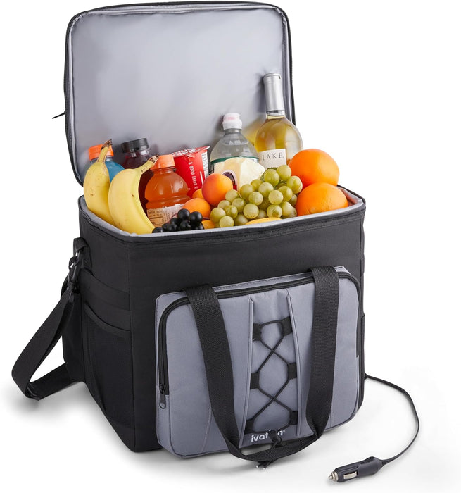 Electric Cooler Bag, 18 L Portable Thermoelectric 12 Volt Cooler with Shoulder Strap