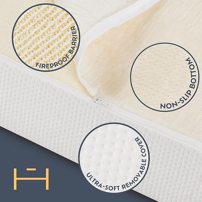 Heyward Sofa Bed Mattress Replacement for Queen Size Sleeper Sofa Mattress with Non-Slip Base