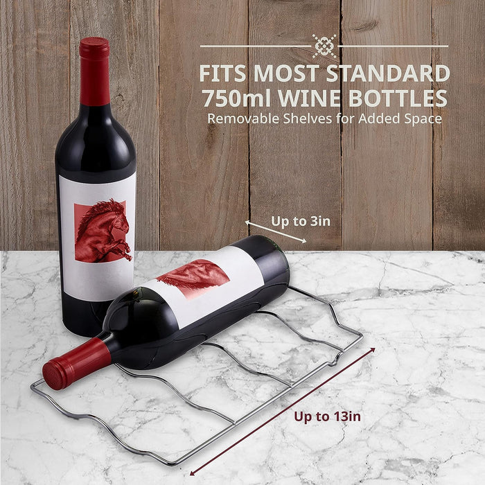 10 Bottle Thermoelectric Wine Cooler, Quiet & Compact Freestanding Wine Fridge