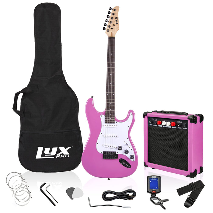 Electric Guitar Kit, 39” Electric Guitar with Amp & Accessories, Retro Purple
