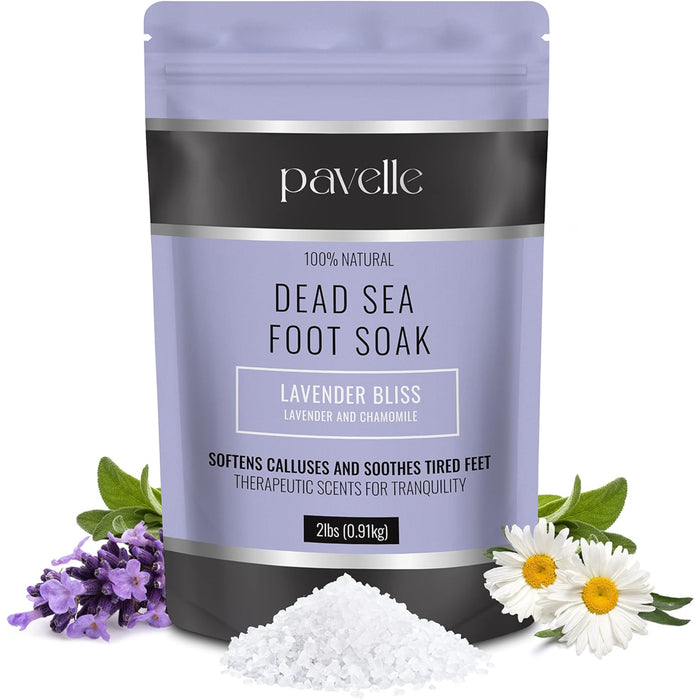 Dead Sea Foot Soak, Natural Bath Salts & Minerals for Tired Feet - 2 Lbs.