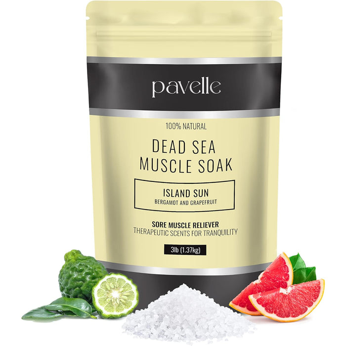 Dead Sea Muscle Soak, 100% Natural Dead Sea Salts for Soaking - 3 lbs.