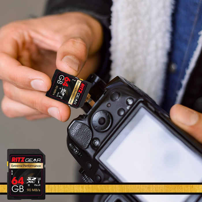High-Speed SDXC UHS-II SD Card, C10, U3, V60, HD & 8K, for DSLR Video Cameras