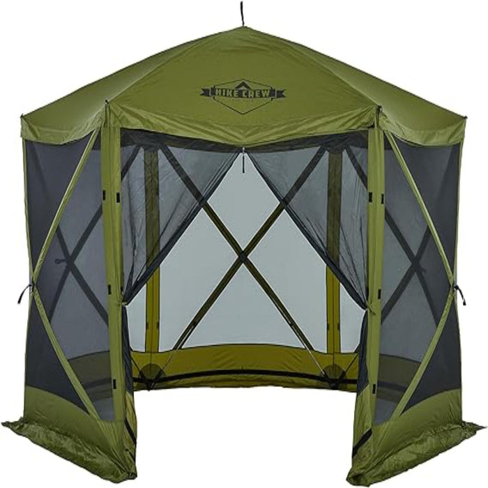12’x12’ Pop Up Gazebo, 6-Sided Instant Outdoor Tent Canopy with Stakes & More