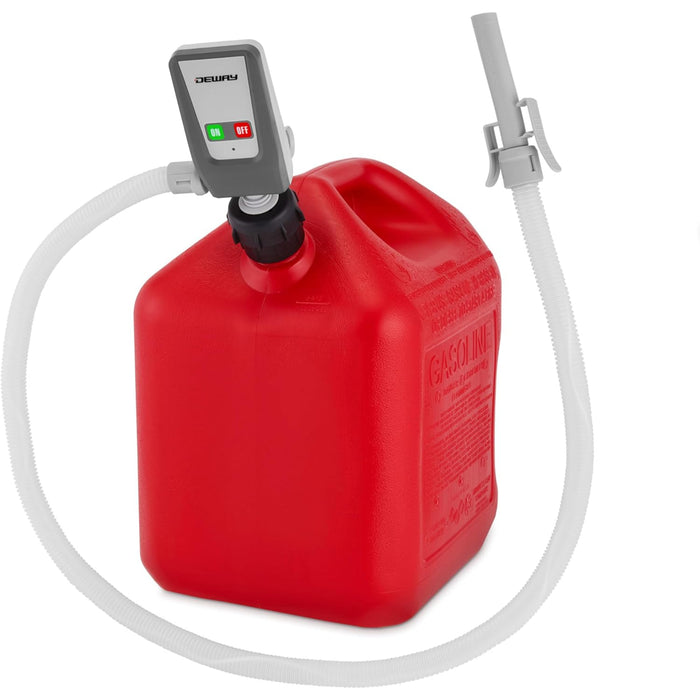 Automatic Fuel Transfer Pump with Auto-Stop, 3 Cans Adapters, Battery Powered or DC 12V Cable