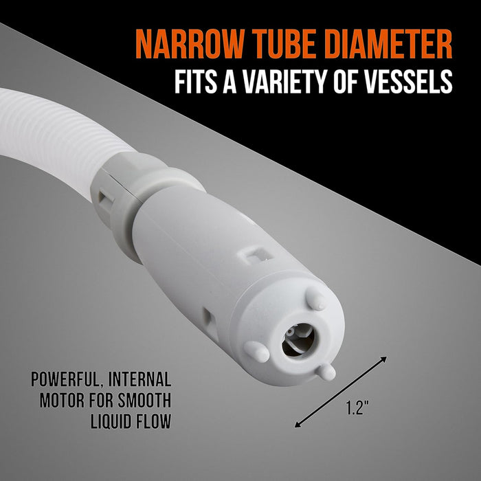 Deway Automatic Battery Powered Fuel Transfer Pump with Flow Control Nozzle and 3 Cans Adapters