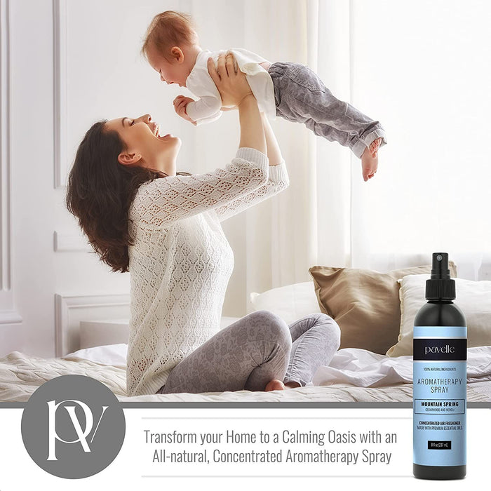 Pavelle 100% Natural Essential Oil Aromatherapy Concentrated Room Spray 8 fl.oz. - Mountain Spring