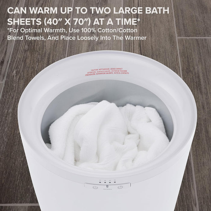 Towel Warmer, Large Bucket Style Luxury Heated Towel Warmer, Fits Two 40” x 70” Towels