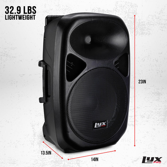 12 Inch Active Battery Powered PA Speaker, Portable PA System with Equalizer, Bluetooth & More!