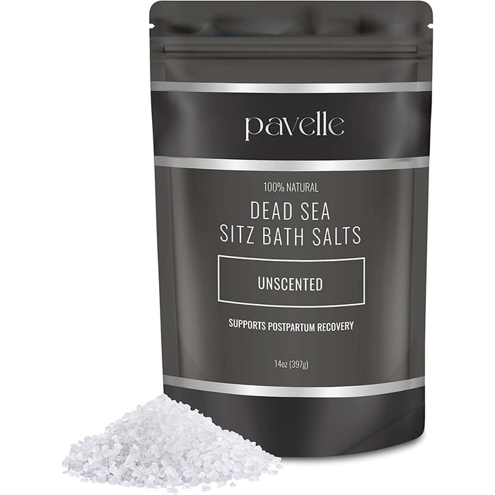 Pavelle 14oz Dead Sea Sitz Bath Salts, Sitz Bath Salt for Postpartum Recovery - Unscented