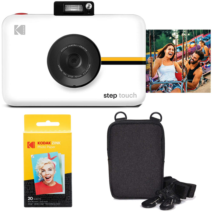 Kodak Step Touch 13MP Instant Camera (White) with 3.5” LCD Touchscreen Display Go Bundle