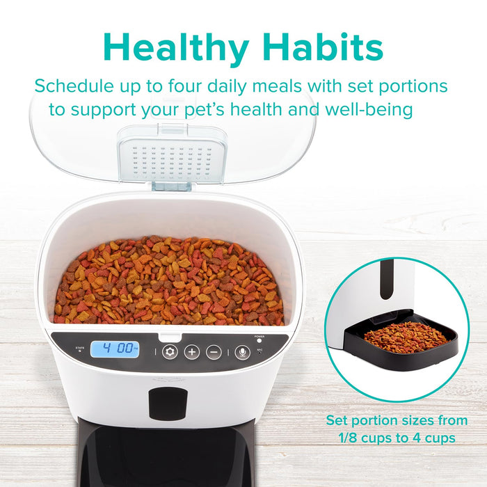 Smart Automatic Pet Feeder Programmable Food Dispenser for Dogs & Cats