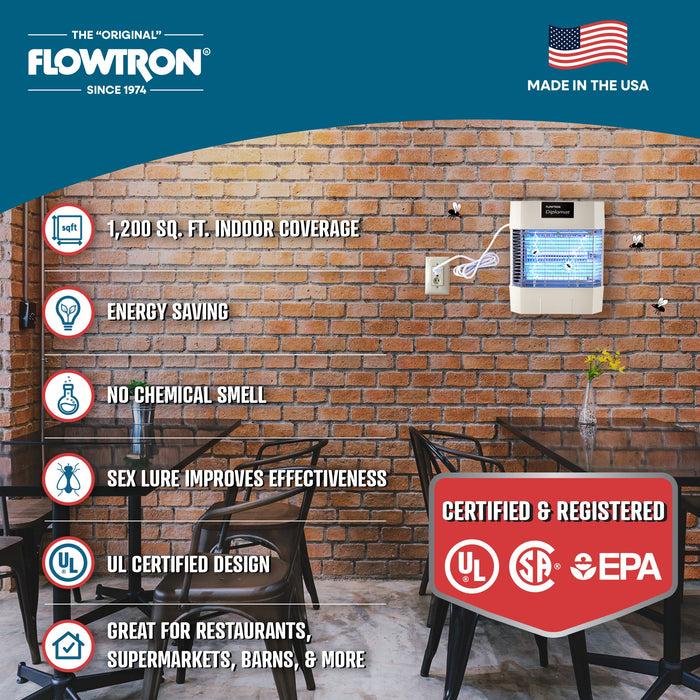 Flowtron 80W Indoor Commercial Bug Zapper, 1200 sq.ft coverage