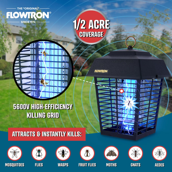 Flowtron 15W Outdoor Bug Zapper, 1/2 Acre coverage 
